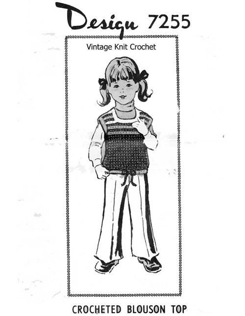 Girls Sleeveless Crochet Top Pattern Design 7255