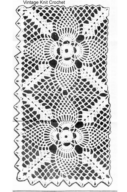 Pineapple Square Crochet Pattern Illustration No 5708