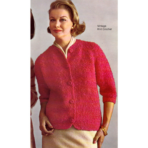 Easy Nubby Knit Cardigan Pattern