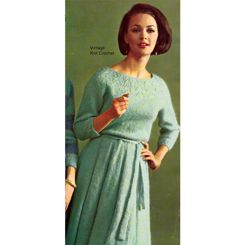 Yoked Mohair Dress Knitting Pattern