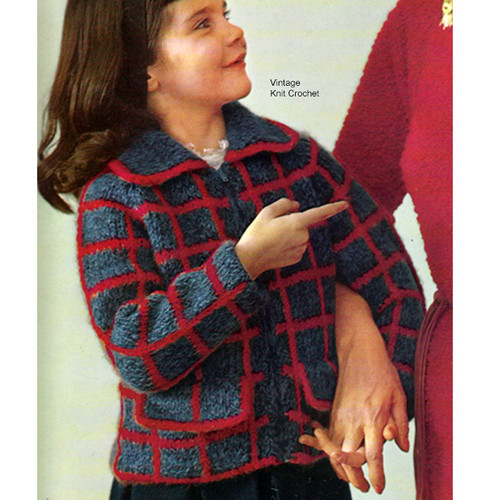 Vintage Girls Knit Mohair Jacket Pattern Style 5056-118