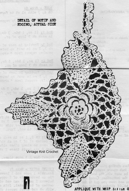 Crochet Illustration of Irish Crocheted Rose