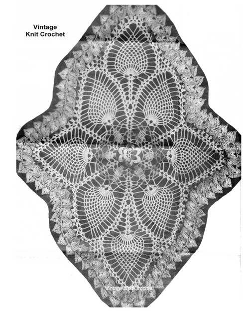Pineapple Doily pattern, Leaf Border Mail Order Design 86