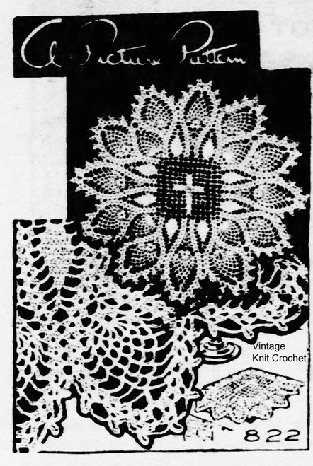 Needlework Bureau E-811 Crochet Bible Cover Doily Pattern 