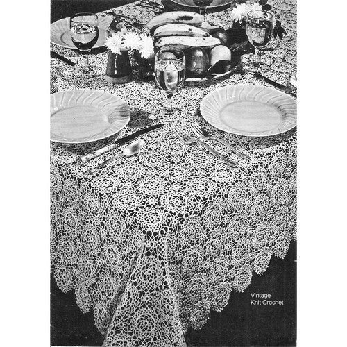 Vintage Medallion Crocheted Tablecloth Pattern