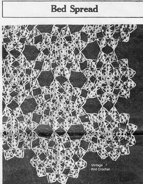 Crochet Bedspread Pattern, Lace Medallions No 253