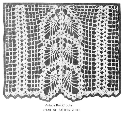 Crochet Bedspread Panel Illustration, Design 7451