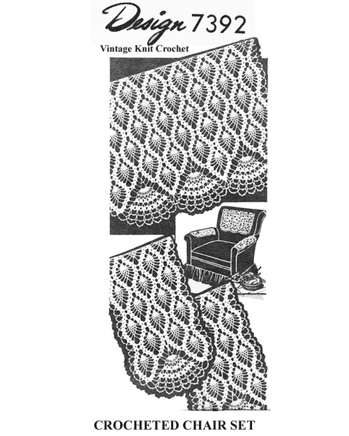 Pineapple Chair Set Crochet Pattern Design 7392