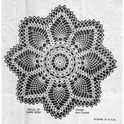 Pineapple Doily pattern Stitch Detail, Design 7389