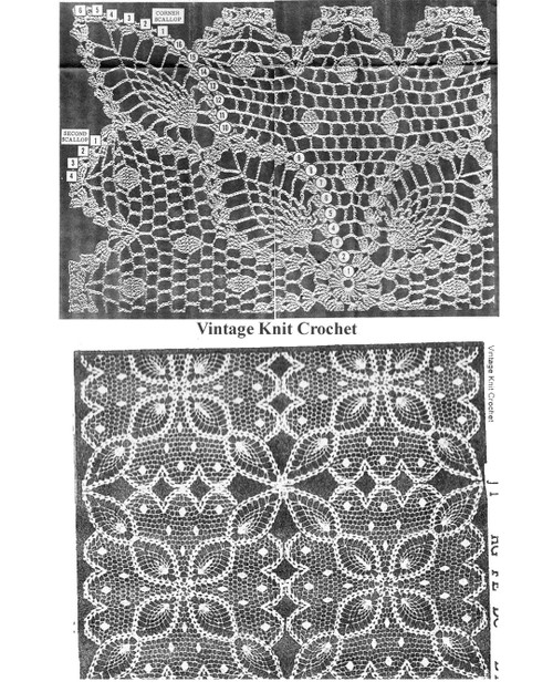 Large Pineapple Square Crochet Pattern Illustration for Design 859