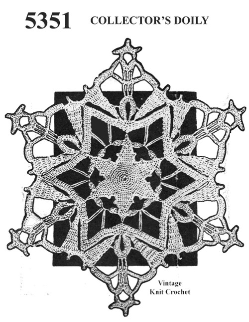 Vintage Snowflake Doily No 1, Anne Cabot 5351 Mail Order 