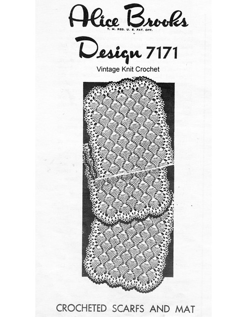 Pineapple Runner Crochet Pattern, Mail Order 7171