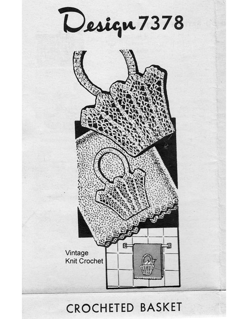 Crochet Basket Insertion Pattern, Alice Brooks 7378