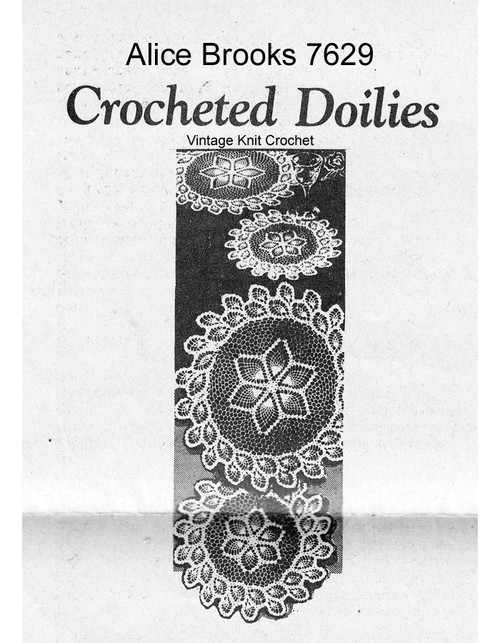 Crochet Doilies Pattern, Pineapple Border, Mail Order 7629