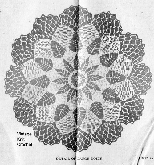 Crocheted Leaf Doily Illustration, Mail Order 803