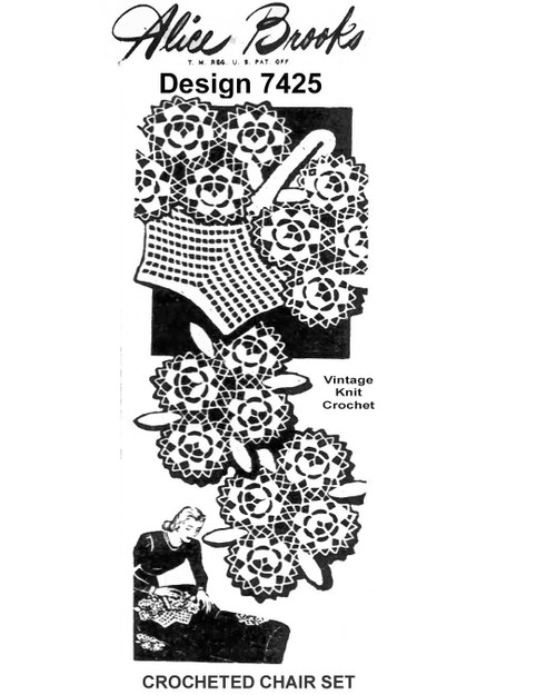 Flower Basket Chair Pattern, Chair Set Design 7425