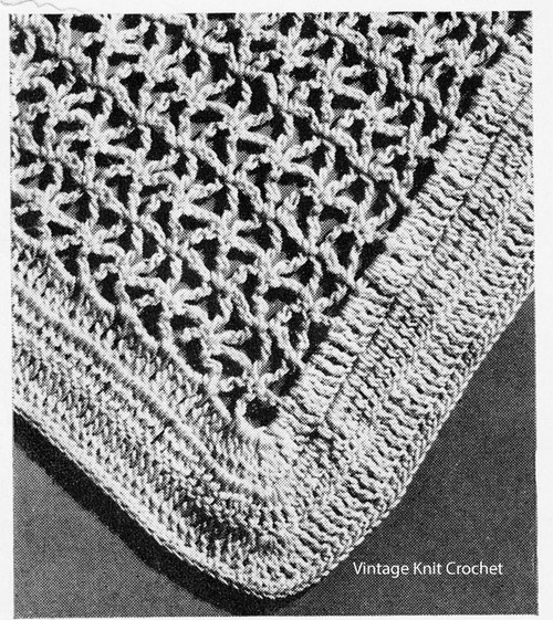Crochet Curtain Pattern Stitch Illustration