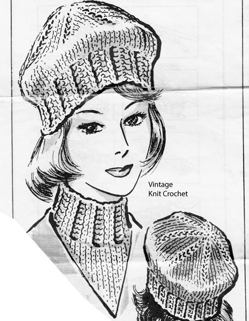 Knitted Dickey Hat Pattern, Mail Order 5843