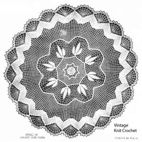 Crocheted Round Tablecloth Pattern, Mail Order 2040