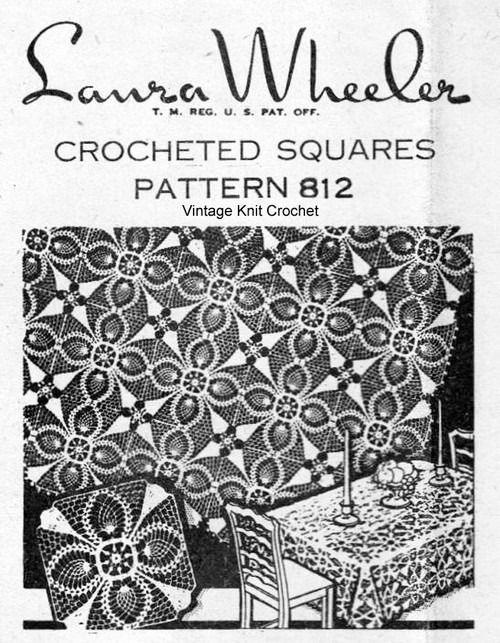Large Pineapple Square Crochet Pattern Design 812