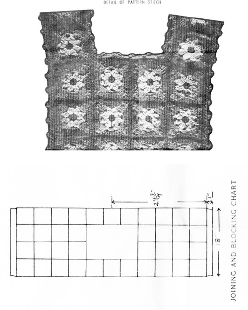 Crochet Tabard Top in Granny Squares, Laura Wheeler Design 790