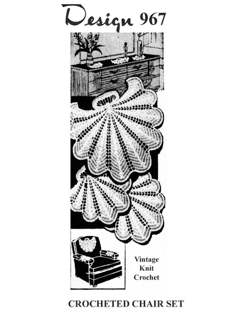 Vintage Shell Doilies Crochet Pattern Design 967