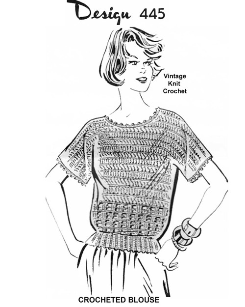 Crochet Mail Order Blouse Pattern Design 445