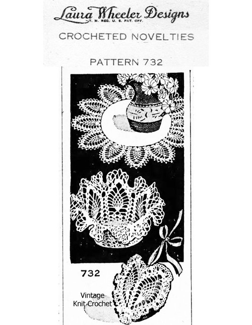 Crochet Pineapple Basket Pincushion Sachet Pattern Design 732