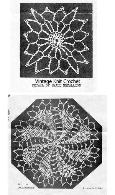 Pinwheel Crochet Medallion Pattern Illustration, Alice Brooks 7707