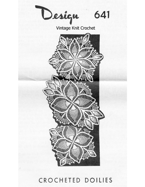 Small Pineapple Crocheted Doilies Pattern, Laura Wheeler 641