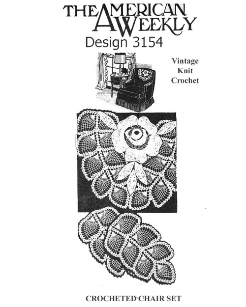 Pineapple Chair Set Pattern Design 3154