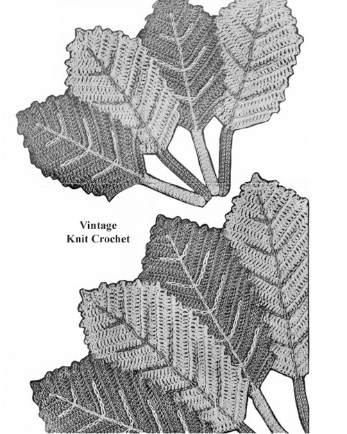 Leaf Doily Crochet Pattern Illustration for Laura Wheeler Design 988