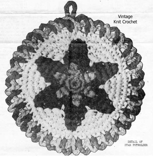 Star Crochet Potholder Pattern Design 2731