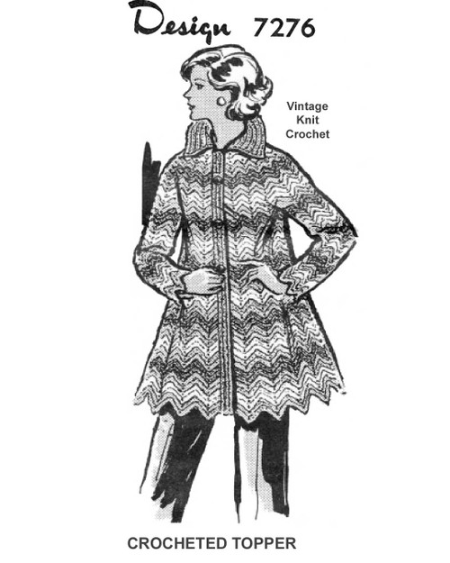 Ripple Coat Crochet Pattern Design 7276