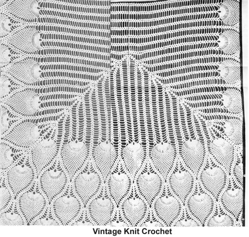 Pineapple Tablecloth Crochet Pattern Illustration No 2467