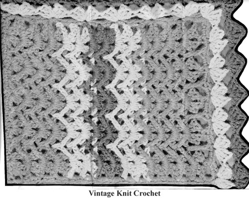 Crochet Afghan Pattern Illustration, Mail Order 550