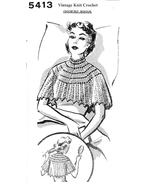 Crochet Bedcape Pattern No 5413