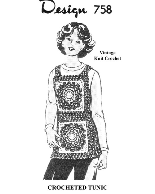 Granny Square Crochet Tunic Pattern Laura Wheeler Design 758