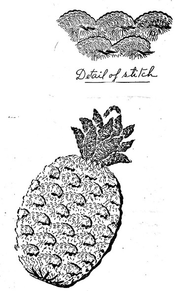 Pineapple Crochet Potholder Pattern, Mail Order 5789