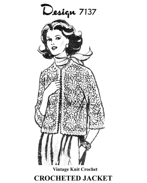 Crochet Motif Jacket Pattern in Plus Sizes