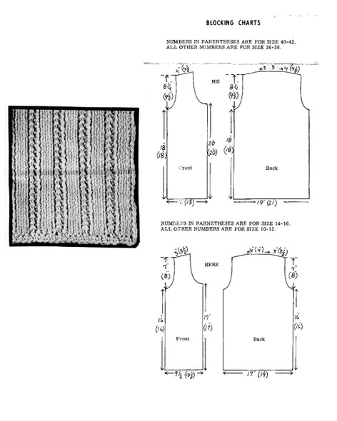 Layout Chart and Pattern Stitch Illustration for Design 805