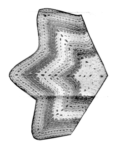 Illustration of Star Rug in three colors, Design 442