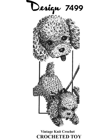 Crochet Cocker Spaniel Dog, stuffed toy animal, Mail Order Design 7499