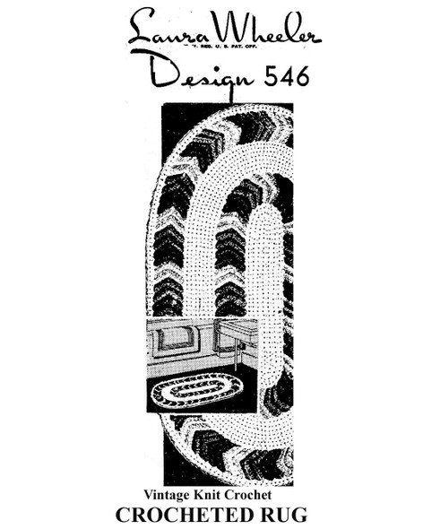 Oval Area Rug Crochet Pattern Design 546