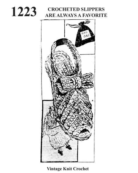 Easy crochet slippers pattern with wide bow top Design 1223