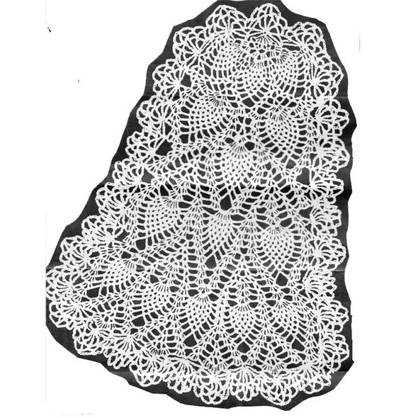 Chair Arm Rest Pattern Illustration in Pineapple stitch