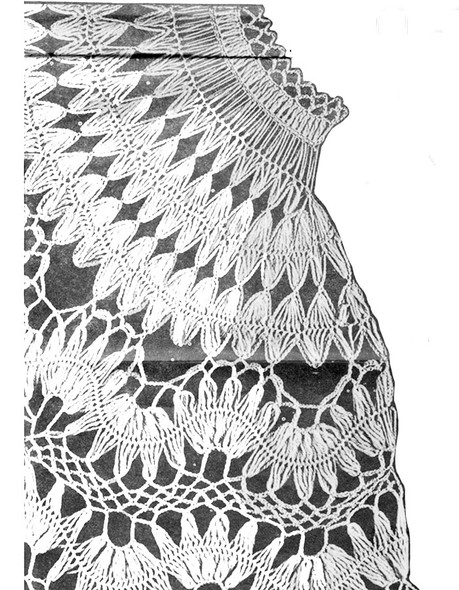 Crocheted Cape Pattern in Hairpin Lave
