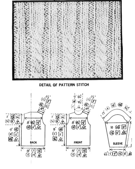 Knitted illustration of girls knitted suit