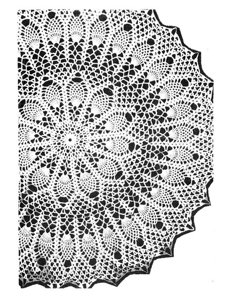 Illustration of crochet gem doily