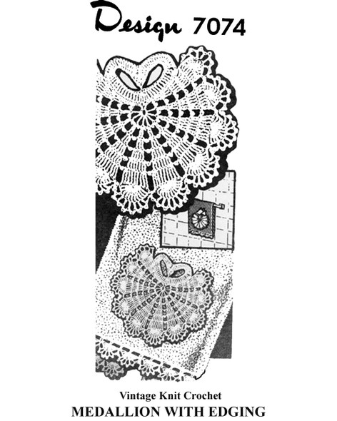 Shell Towel Pocket Medallion Design 7074